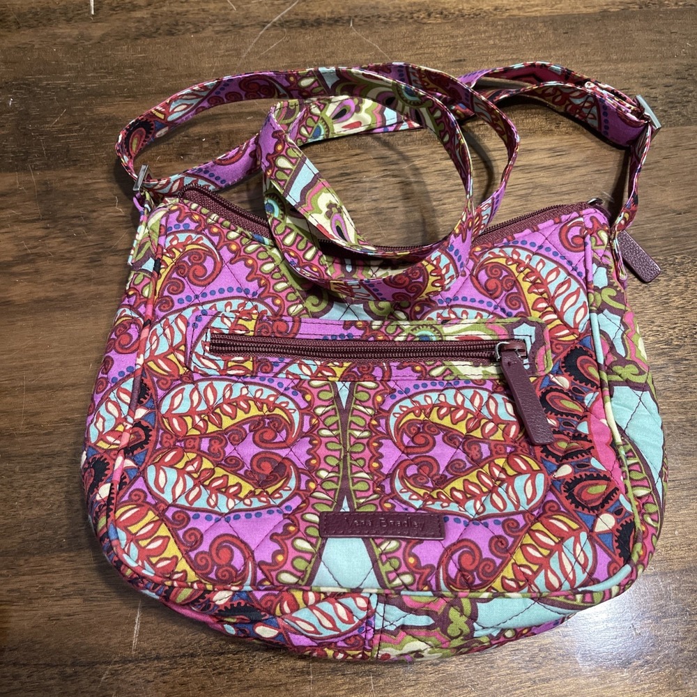 Vera Bradley Resort Medallion Mini Andi Crossbody Paisley Quilted Cotton Canvas